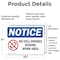 Signmission No Cell Phones During Work Hours Sign With Symbol, 10 in W x Rectangle, Vinyl Decal OS-2PACK-NS-D-710-L-14425 - alternate 2